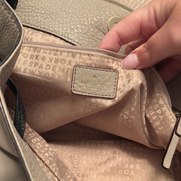 Kate Spade Black and Tan Leather Backpack